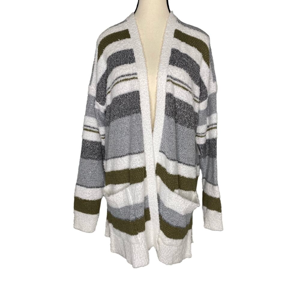 Pink Clover Striped Women’s Cardigan Sweater